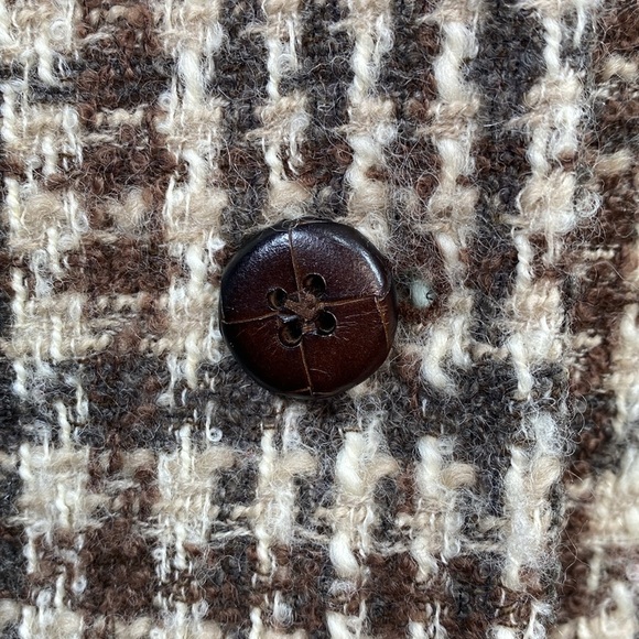 Ellen Tracy Linda Allard Woman Wool/Alpaca Blend Brown/Gray/Cream Blazer Size 10 - Picture 5 of 13